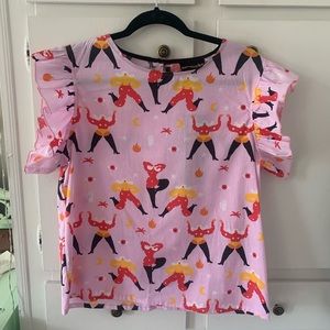 Nooworks NWT Star Girl Ruffle Top - Size Large